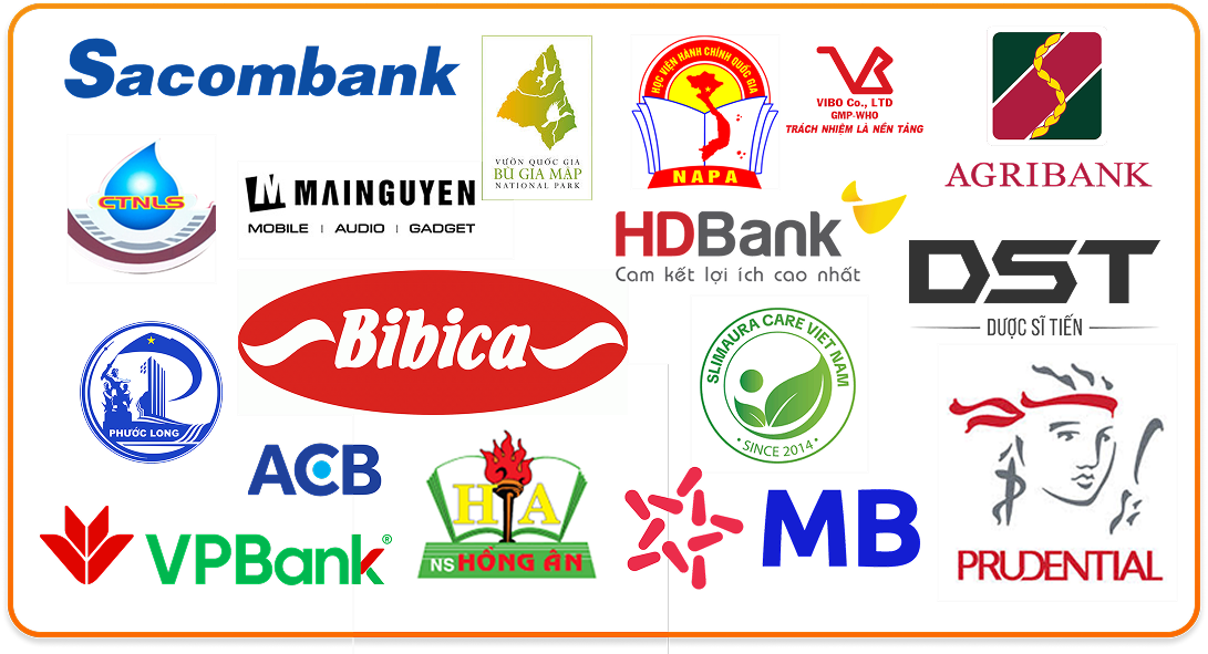 Các đơn vị đồng hành – Sacombank, Agribank, VPBank, MB, Prudential...